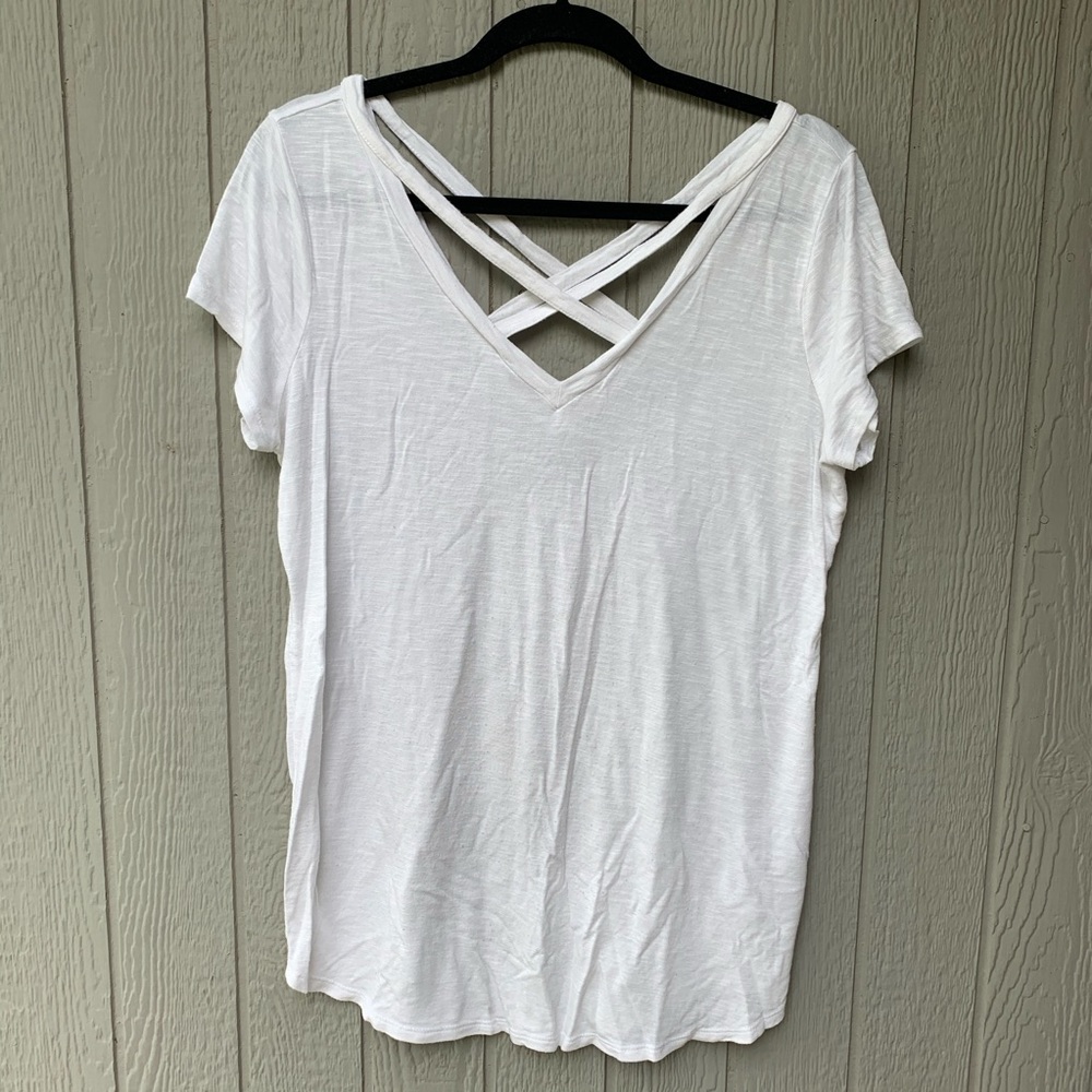 Jessica Simpson Maternity Short Sleeve Tee White L